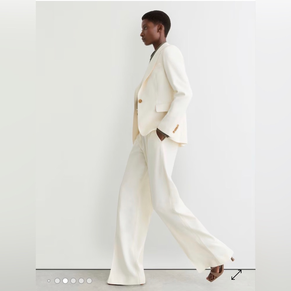 White House Black Market Ivory Pants size 8R
